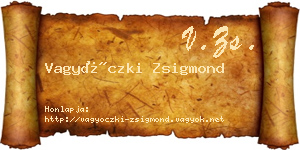 Vagyóczki Zsigmond névjegykártya