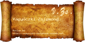 Vagyóczki Zsigmond névjegykártya